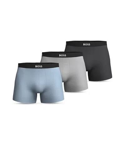 Hugo Boss Power Cotton Blend Boxer Briefs, Pack Of 3 In Multi