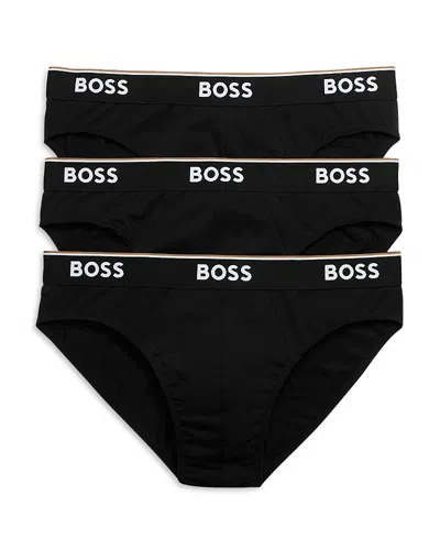 Hugo Boss Classic Solid Briefs 3-pack In Black