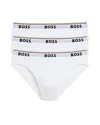 Hugo Boss Men's Pack Of Three Stretch Cotton Briefs In White