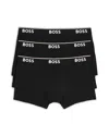 Hugo Boss Boss Underwear 3 Pack Long Boxer Briefs In Black