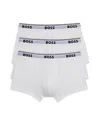 Hugo Boss Boss Underwear 3 Pack Trunks White In White