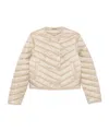 Hugo Boss Pranella Quilted Chevron Jacket In Neutral