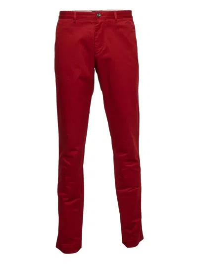 Pre-owned Hugo Boss  Cotton Trousers In Red