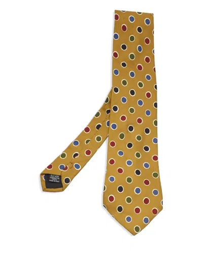 Pre-owned Hugo Boss  Dots-print Silk Tie