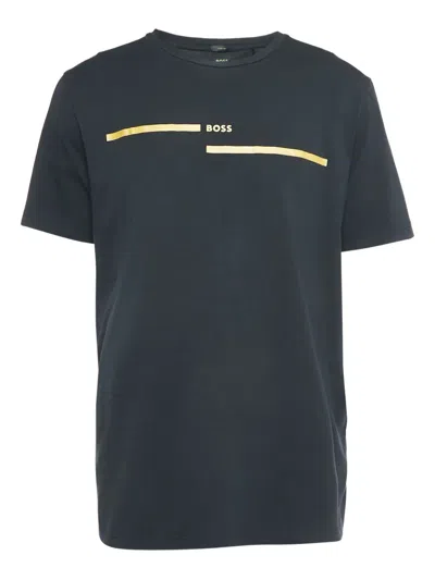 Pre-owned Hugo Boss  Logo-detail T-shirt In Blue