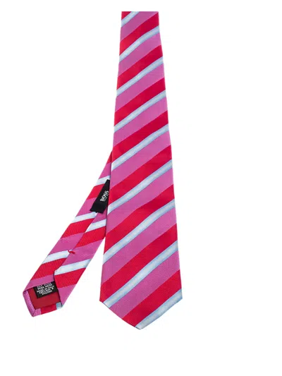Pre-owned Hugo Boss  Striped Silk Tie