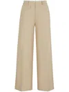 Hugo Boss Relaxed-fit Trousers In A Cotton Blend In Neutrals