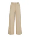 Hugo Boss Relaxed-fit Trousers In A Cotton Blend In Nude