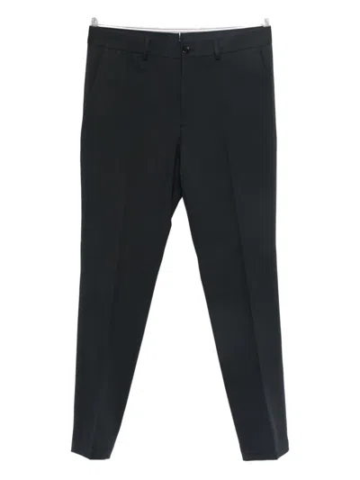 Hugo Boss Pressed-crease Trousers In Black