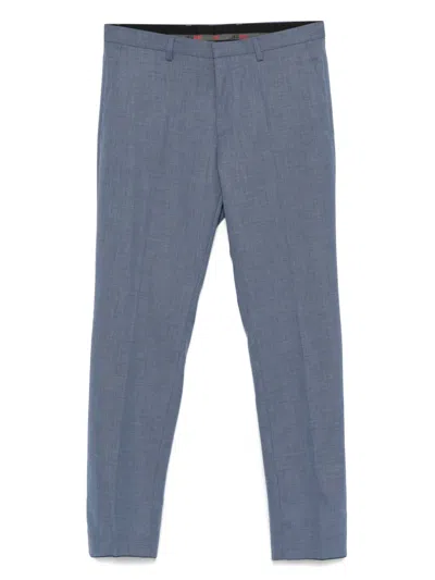 Hugo Boss Pressed-crease Trousers In Blue