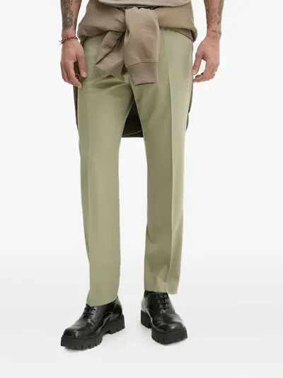 Hugo Boss Pressed-crease Trousers In Green