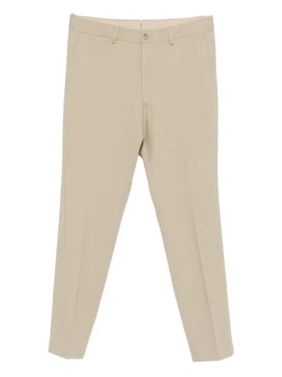 Hugo Boss Pressed-crease Trousers In Neutral
