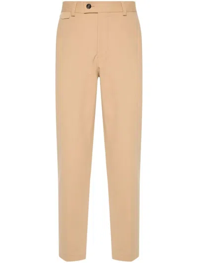 Hugo Boss Pressed-crease Trousers In Neutrals
