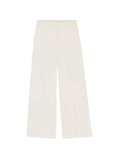 Hugo Boss Pressed-crease Palazzo Pants In White