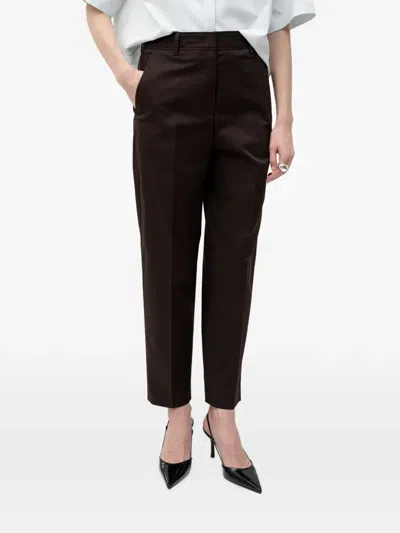 Hugo Boss Pressed-crease Straight-leg Trousers In Blue