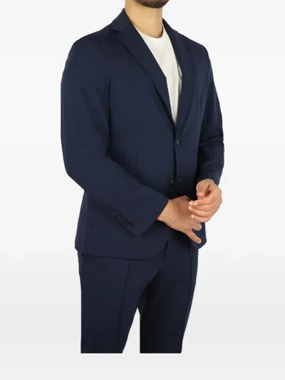 Hugo Boss Pressed-crease Suit In Blue