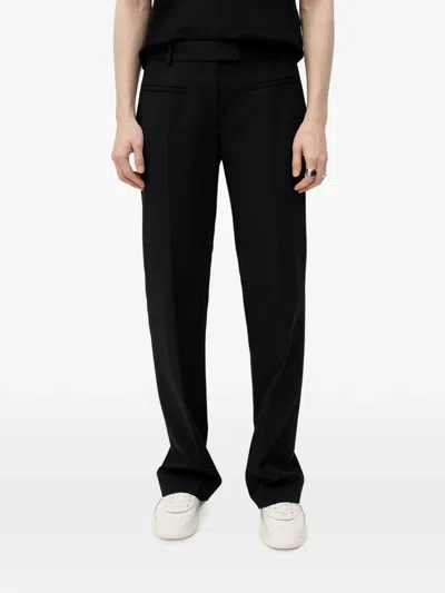 Hugo Boss Pressed-crease Tailored Trousers In Black