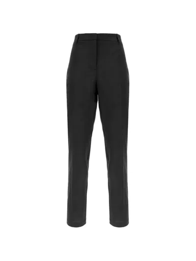 Hugo Boss Pressed-crease Tailored Trousers In Black