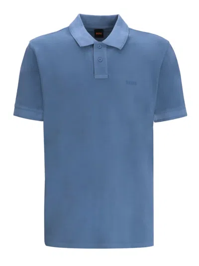 Hugo Boss Piqué-poloshirt In Blue