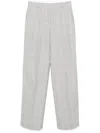 Hugo Boss Prince Of Wales-check Trousers In Grey