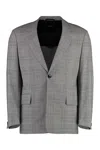 Hugo Boss Boss Prince Of Wales Checked Jacket In Grey