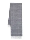 Hugo Boss Prince Of Wales-pattern Scarf In Black