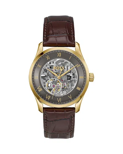 HUGO BOSS PRINCIPLE SKELETON WATCH, 41MM