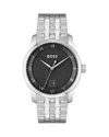 Hugo Boss Boss Principle Watch Silver In Black/silver