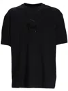 Hugo Boss Relaxed-fit T-shirt In Interlock Cotton With Gloss Artwork In Black