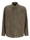 Hugo Boss Printed Button-up Shirt In Brown