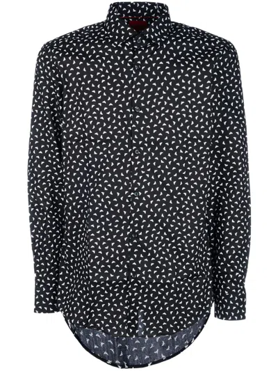 HUGO BOSS PRINTED COTTON SHIRT