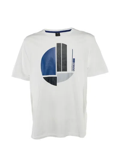 Pre-owned Hugo Boss Printed Cotton T-shirt In White