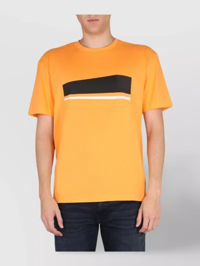 Hugo Boss Printed Logo Crew Neck T-shirt In Orange
