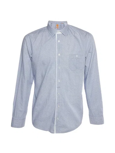 Pre-owned Hugo Boss Printed Long-sleeve Shirt In White
