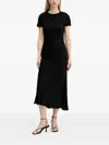 Hugo Boss Printed Midi Dress In Black