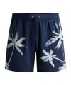 Hugo Boss Printed Pattern Shorts In Black