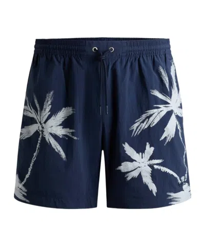 Hugo Boss Printed Pattern Shorts In Black