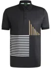 Hugo Boss Boss Technical Fabric Polo Shirt In Black