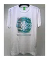 Hugo Boss Printed Round-collar Short-sleeved T-shirt In Gray