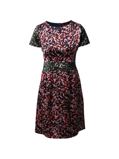 Pre-owned Hugo Boss Printed Shift Mini Dress In Pink