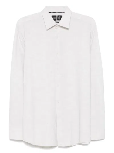 Hugo Boss Printed Shirt In Neutral