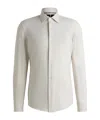 Hugo Boss Printed Shirt In Neutral