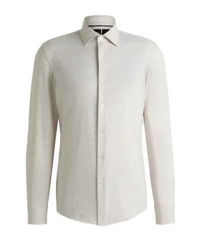 Hugo Boss Printed Shirt In Neutral
