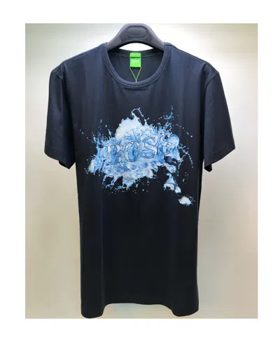 Hugo Boss Printed Short-sleeved T-shirt In Black