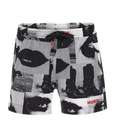 Hugo Boss Printed Shorts In Black