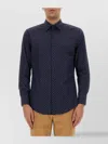 Hugo Boss Slim-fit Shirt In Geometric-print Performance-stretch Fabric In Blue