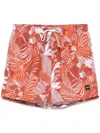 Hugo Boss Boss Piranha Floral Swim Trunks In Brown