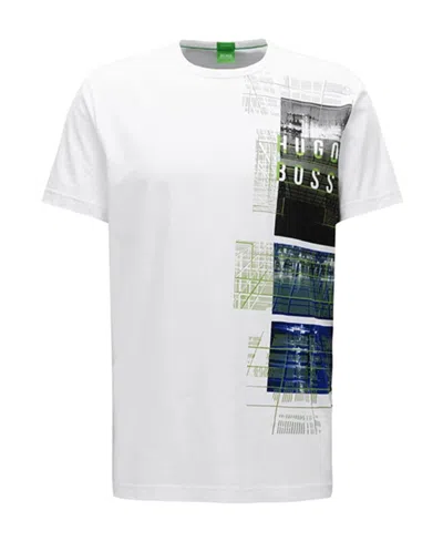 Hugo Boss Printed T-shirt With Round Neck In White