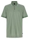 Hugo Boss Logo-detail Cotton Polo Shirt In Green