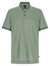 Hugo Boss Logo-detail Cotton Polo Shirt In Green